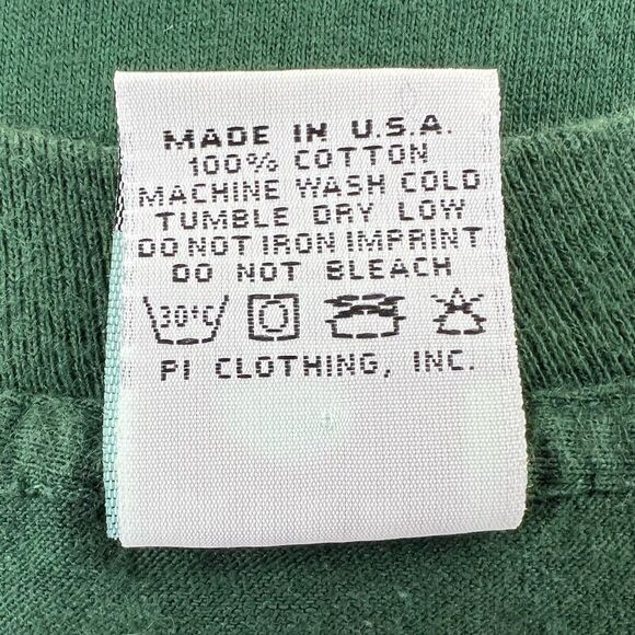 Public Image Vintage Green Single Stitch T Shirt USA Made Crew Neck Mens Size XL - Picture 8 of 8